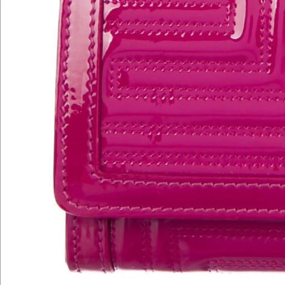 Gianni Versace Classy Continental Wallet Patent Leather